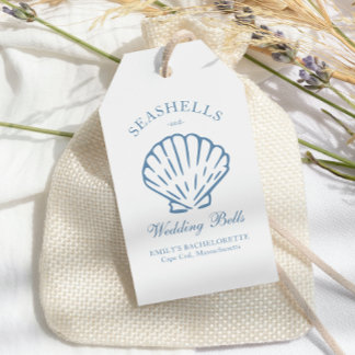 Seashells and Wedding Bells Bachelorette Party Gift Tags