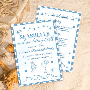 Seashells and Wedding Bells Bachelorette Party Invitation