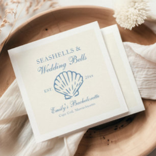 Seashells and Wedding Bells Bachelorette Party Napkins