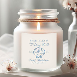 Seashells and Wedding Bells Bachelorette Party Square Sticker