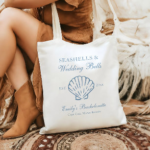 Seashells and Wedding Bells Bachelorette Party Tote Bag