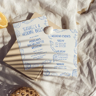 Seashells and Wedding Bells Bachelorette Weekend Invitation