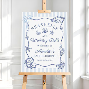Seashells and Wedding Bells Bachelorette Welcome Foam Board