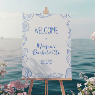 Seashells and Wedding Bells Bachelorette Welcome Foam Board