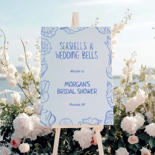 Seashells and Wedding Bells Bachelorette Welcome Foam Board (Creator Uploaded)