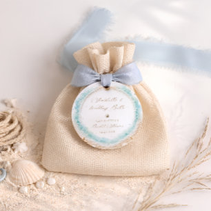 Seashells and Wedding Bells Bridal Shower Favor Tags