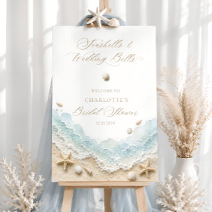 Seashells and Wedding Bells Bridal Shower Welcome Foam Board