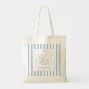 Seashells And Wedding Bells Coastal Bachelorette  Tote Bag