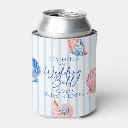 Seashells and Wedding Bells Coastal Bridal Shower Can Cooler