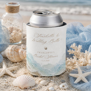 Seashells and Wedding Bells Coastal Bridal Shower Can Cooler