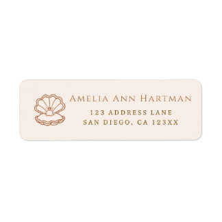 Seashells and Wedding Bells Return Address Label