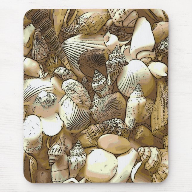 Seashells at the Beach Mouse Pad (Front)