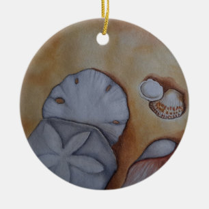 Seashells at the Seashore Ceramic Ornament