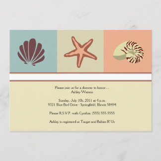 Seashells Baby Shower Invitation