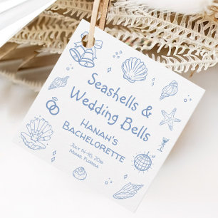 Seashells Bachelorette Party Favor Tags
