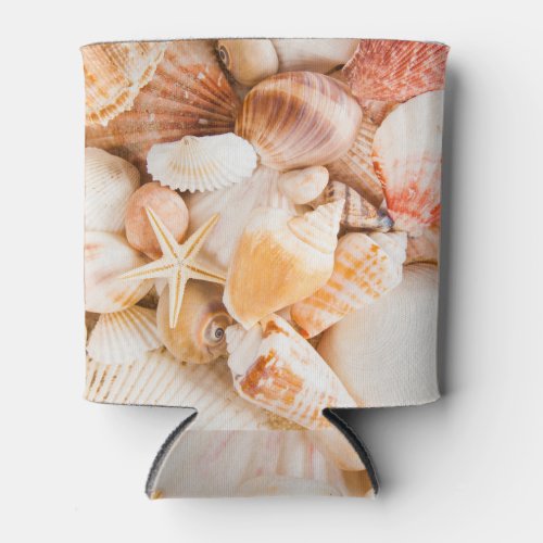 Seashells background marine theme can cooler