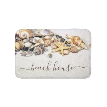 Seashells Bath Mat by CarriesCamera at Zazzle