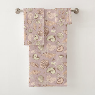 Seashells bath towel set