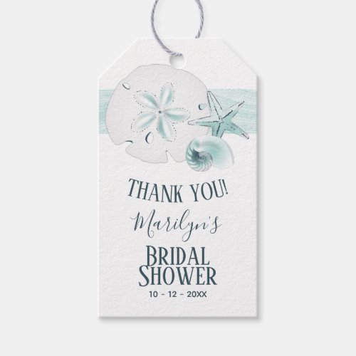 Seashells Beach Bridal Shower Gift Tags