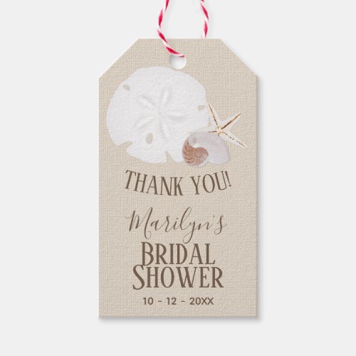 Seashells Beach Bridal Shower Gift Tags