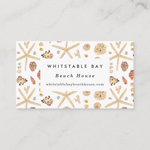 Seashells Beach House Cottage BB Vacation Rentals Business Card