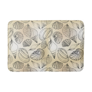 Seashells Beach House Nautical Bath Mat