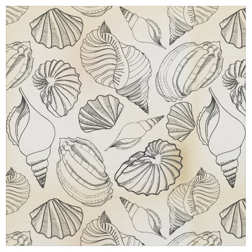 Seashells Beach House Nautical Fabric
