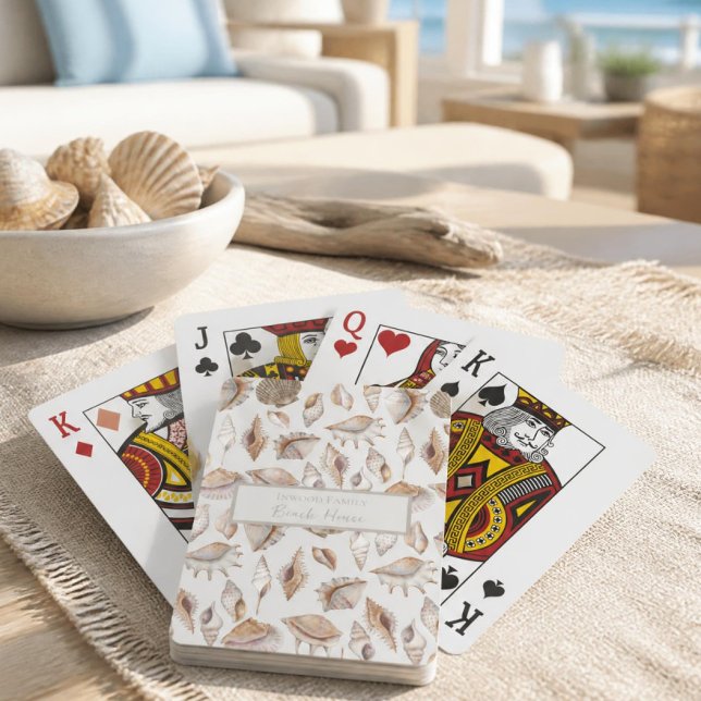 Seashells Beach House Poker Cards (Seashell Playing Cards)