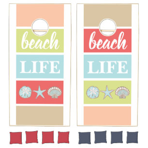 Seashells Beach Life Cornhole Set