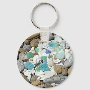 Seashells Beach Ocean Coastal keychains Sea Glass