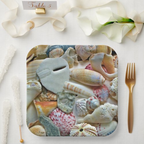 Seashells Beach Party  Paper Plates