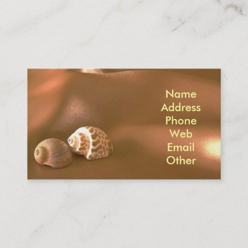 Seashells Beach Scene Business Cards