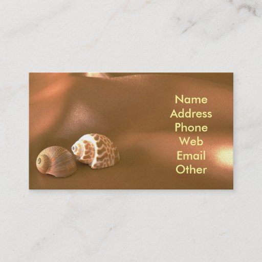 Customizable Seashells Beach Scene Business Cards