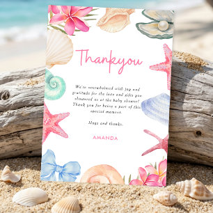 Seashells Beach Sea you soon Baby Shower Invitation
