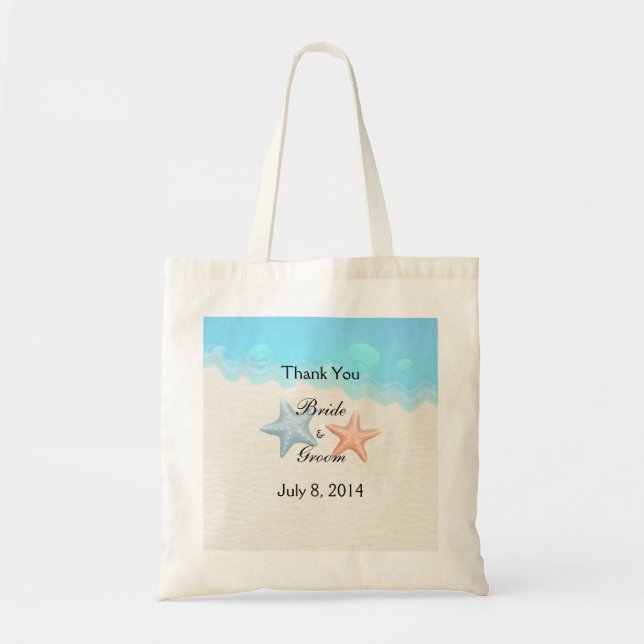 Seashells Beach Thank You Tote Bag (Front)
