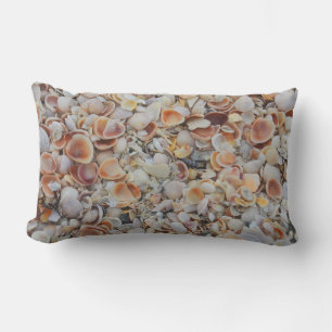 Seashells Beach Theme Lumbar Pillow