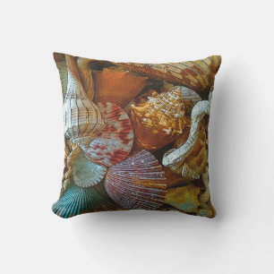 Seashells Beach Theme Outdoor Pillow