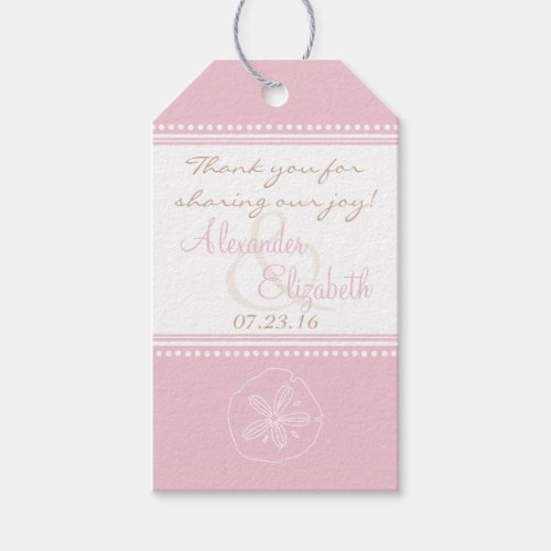 Seashells Beach Wedding Gift Tags