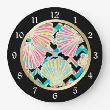 Seashells Black Chevron