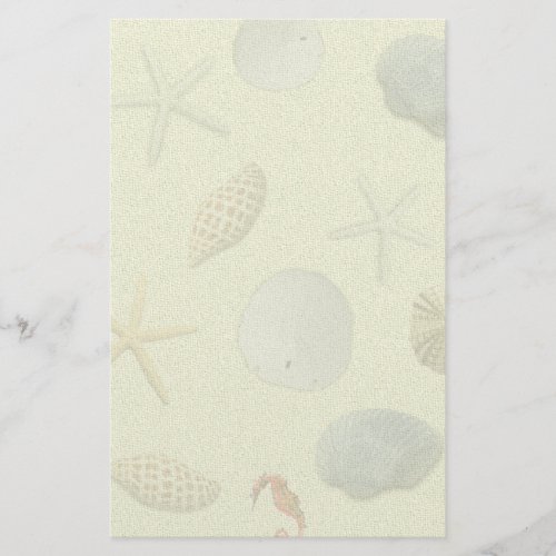 Seashells Blank Writing Paper