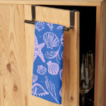 Seashells Blue Lavender Pattern Beach Shells Chic  Kitchen Towel<br><div class="desc">Decorate your kitchen with this cool towel with a handmade seashell pattern. Makes a great housewarming, birthday, mothers day or wedding gift! You can customize it, change background colors and add text too. Check my shop for lots more colors and patterns or let me know if you'd like something custom....</div>