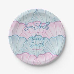 seashells bridal magical bridal shower  paper plates
