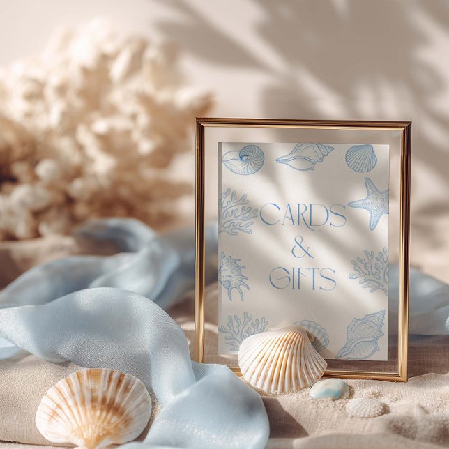  Seashells Bridal Shower Cards And Gifts  Poster (Creator Uploaded)