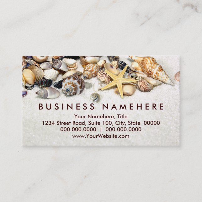 Seashells Business Cards (Front)