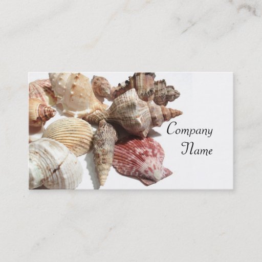 Customizable Seashells business cards