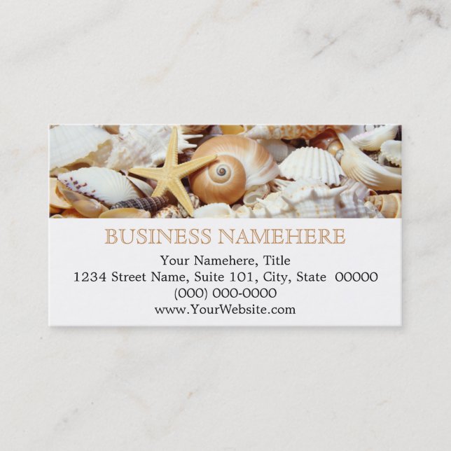Seashells Business Cards (Front)