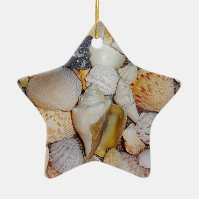 Seashells Ceramic Ornament (Front)