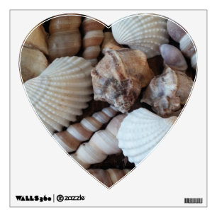 Seashells Collection, Summer Wall Decal Heart