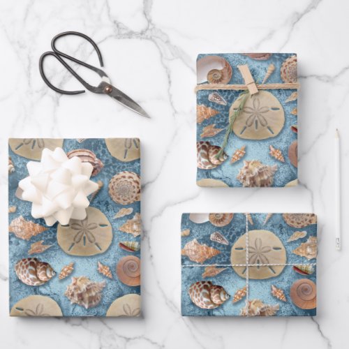 Seashells Collection Wrapping Paper Sheets