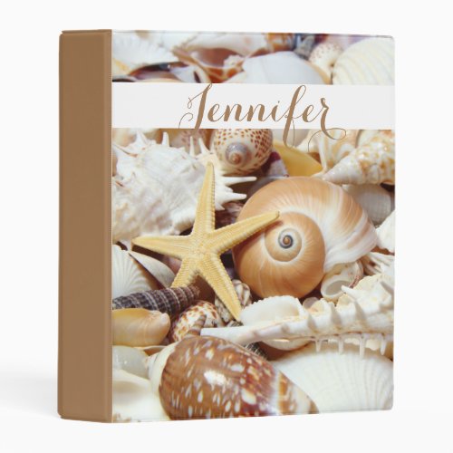 Seashells Custom Mini Binder